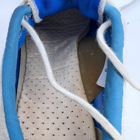Vintage Converse One Star Chris Evert Women Size 9 White Blue Training Shoes - Picture 12 of 16